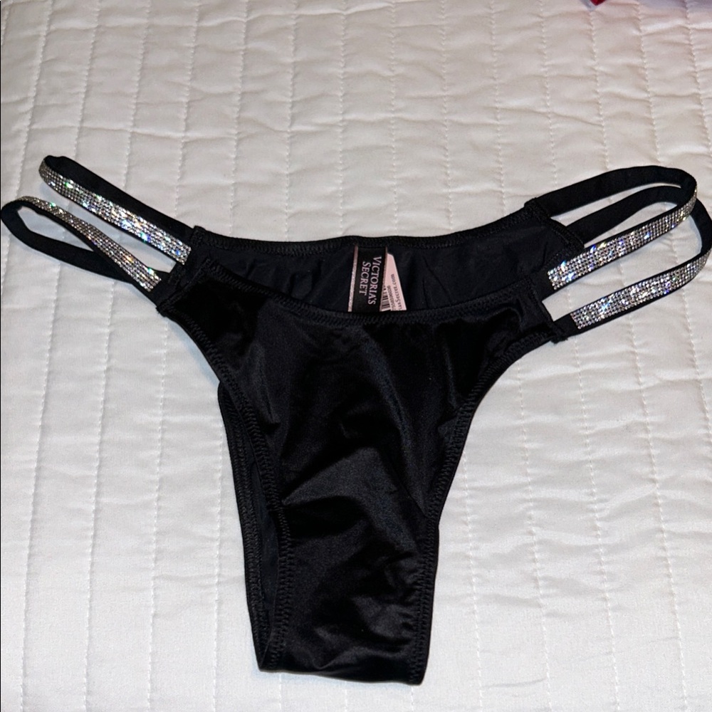 Victoria's Secret very sexy shines straps smooth satin Brazilian panty